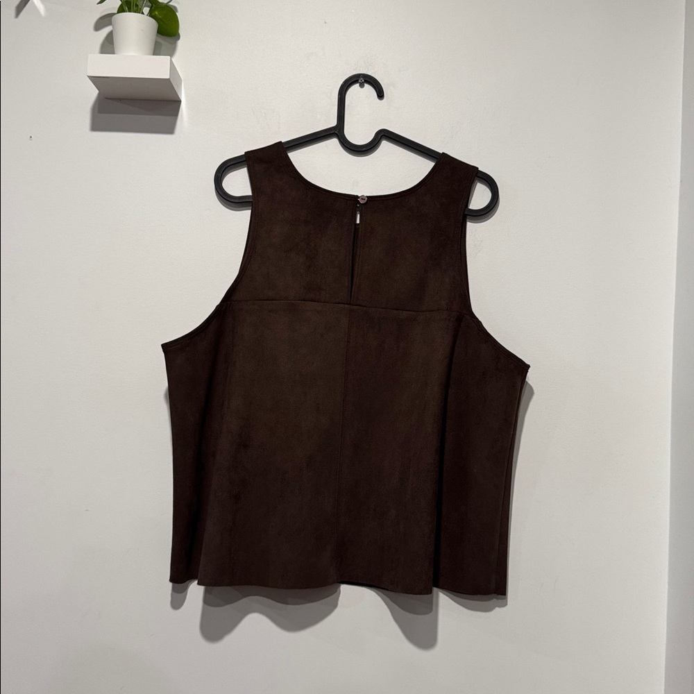Ricki's Dark Brown Faux Suede Tank Top - Picture 5 of 6